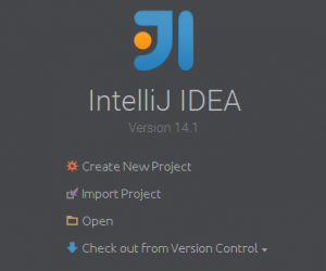 IntelliJ import project option
