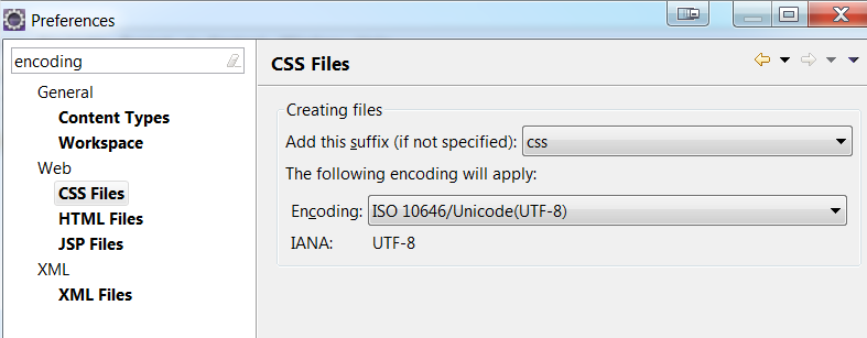 Eclipse UTF-8 encoding(3)