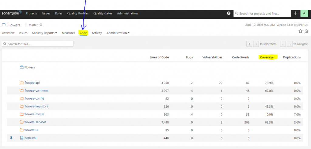 SonarQube view results #1